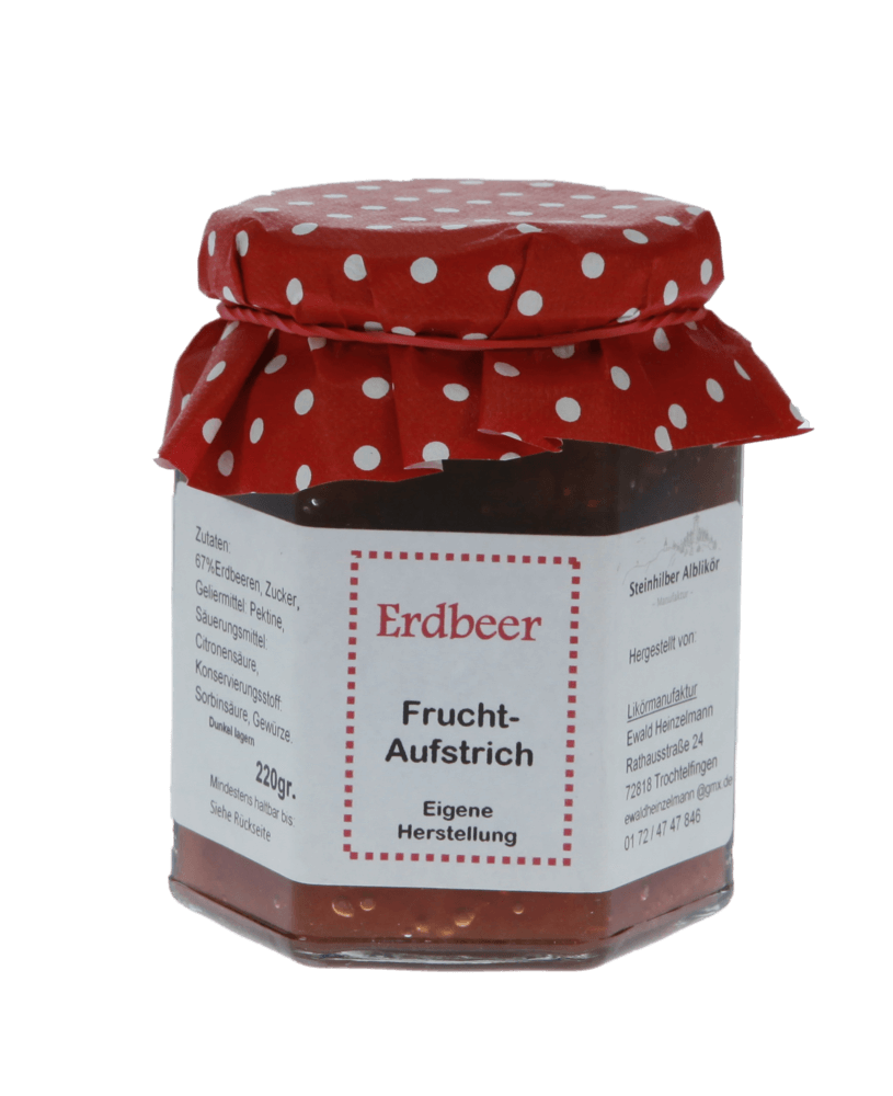 Erdbeeren Fruchtaufstrich 220 Gramm Erdbeeren Fruchtaufstrich 220 Gramm