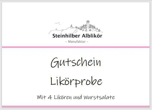 Likörprobe inkl. Wurstsalat Likörprobe inkl. Wurstsalat