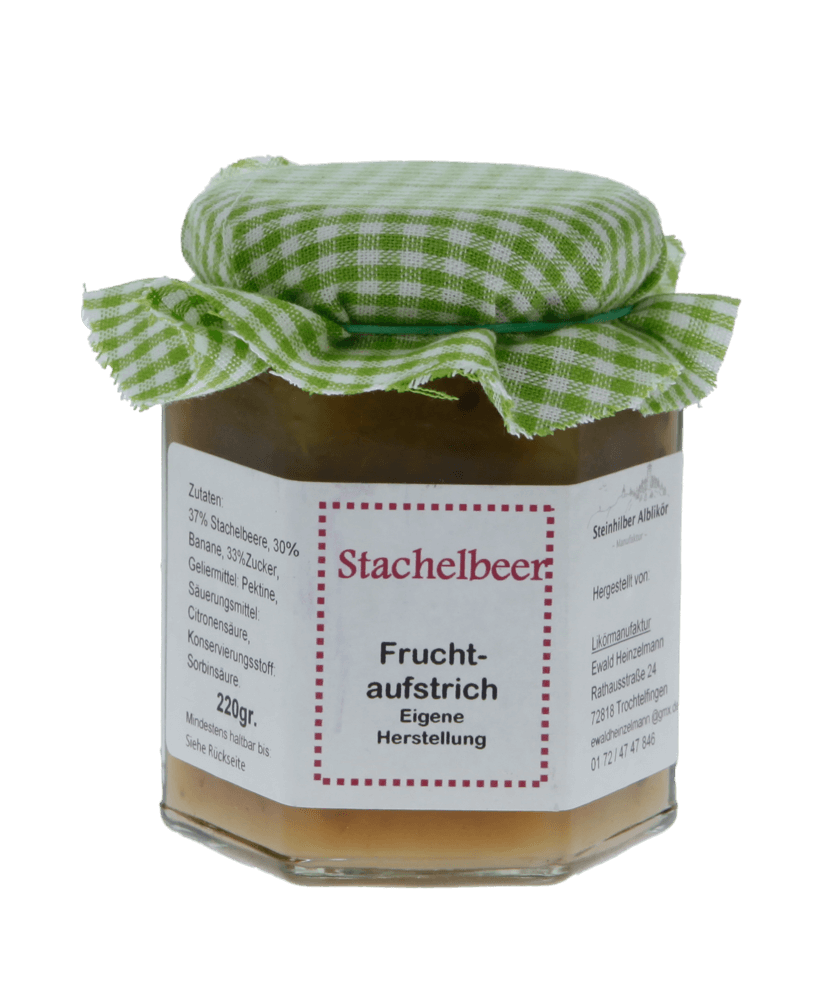 Stachelbeeren Fruchtaufstrich 220 Gramm Stachelbeeren Fruchtaufstrich 220 Gramm