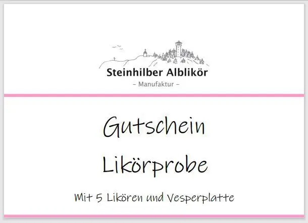 Likörprobe inkl. Vesperplatte Likörprobe inkl. Vesperplatte